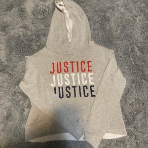 Grey, red, white, and blue girls hoodie size 14/16